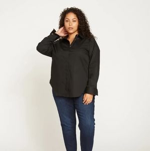 Universal Standard Black Elbe Popover Blouse Size S (14-16)